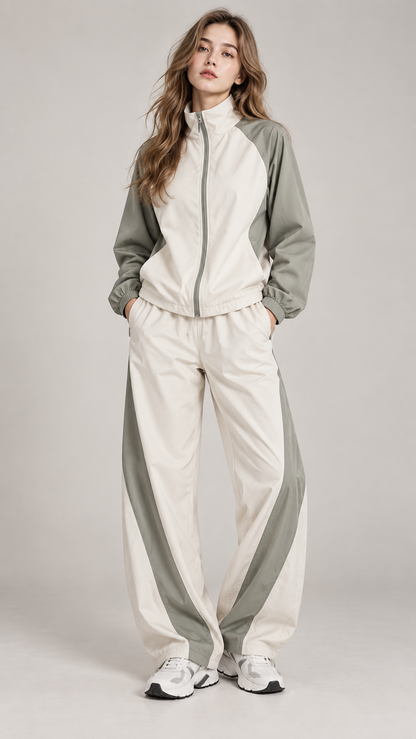 maskinm® Women's Contrast Track Set  Effortless Sporty Style. Relaxed Comfort. Everyday Versatility.
