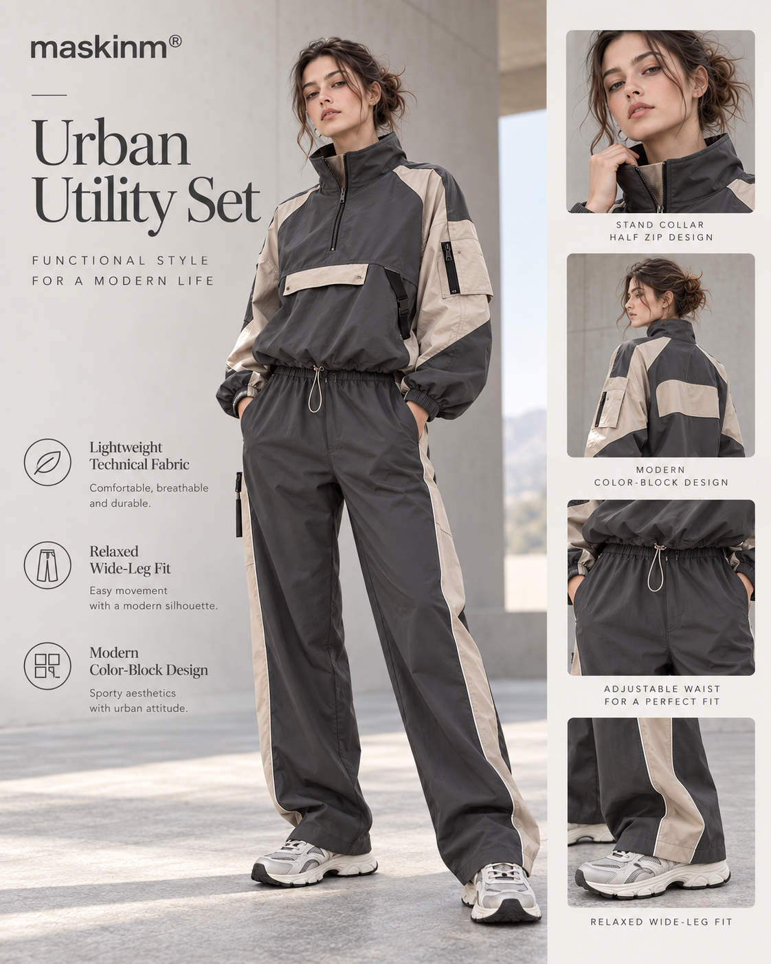 maskinm® Women’s Utility Windbreaker Jumpsuit