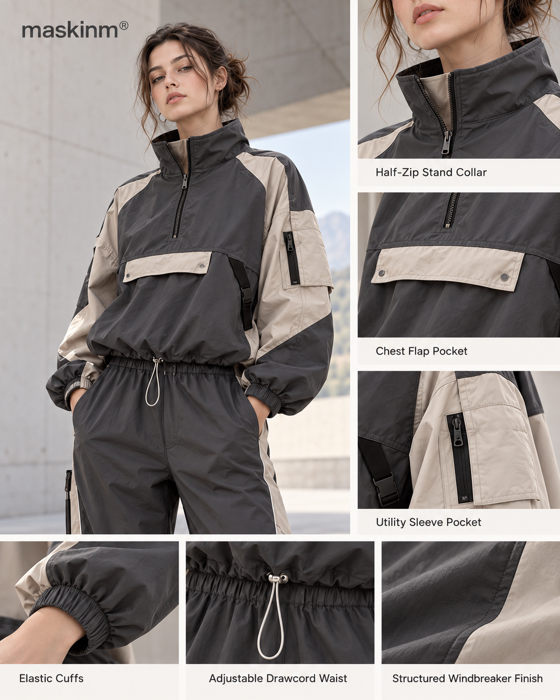 maskinm® Women’s Utility Windbreaker Jumpsuit