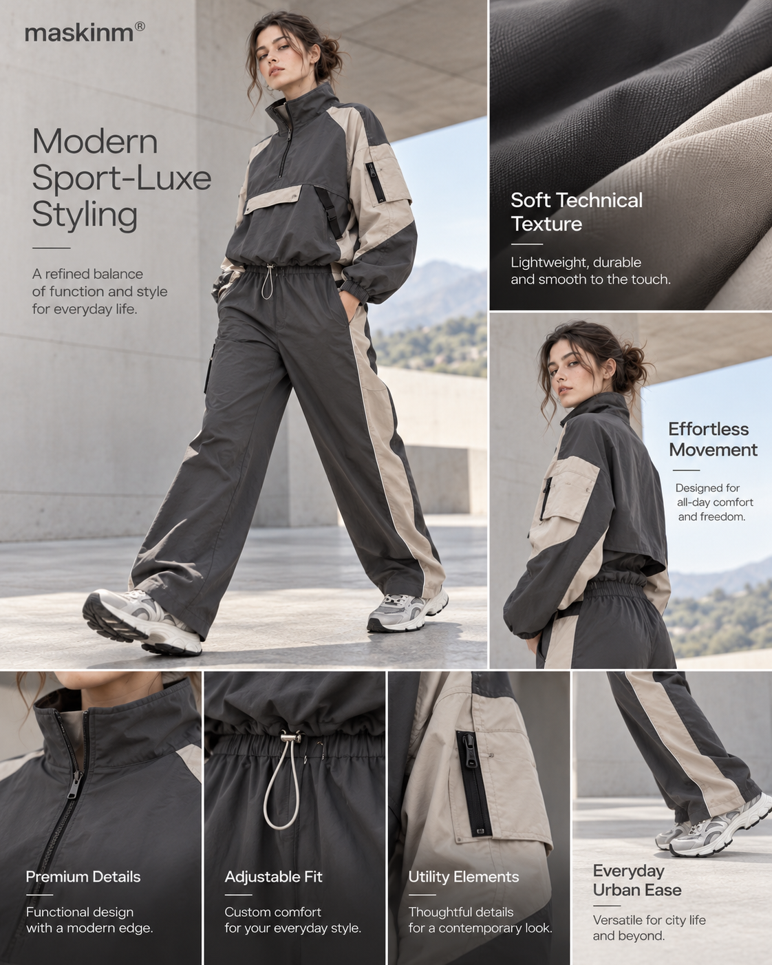 maskinm® Women’s Utility Windbreaker Jumpsuit