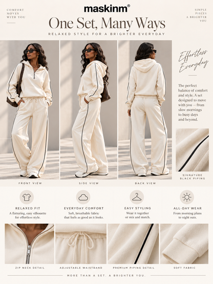 maskinm® Contrast Trim Lounge Set Clean Lines. Soft Comfort. Everyday Ease.