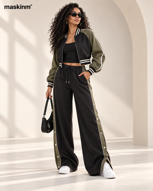 maskinm® Sport-Luxe Contrast Track Set Bold Contrast. Effortless Confidence.