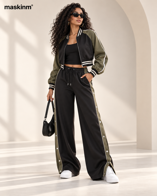 maskinm® Sport-Luxe Contrast Track Set Bold Contrast. Effortless Confidence.