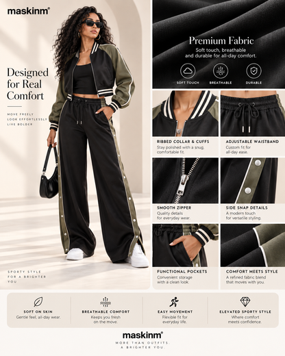 maskinm® Sport-Luxe Contrast Track Set Bold Contrast. Effortless Confidence.